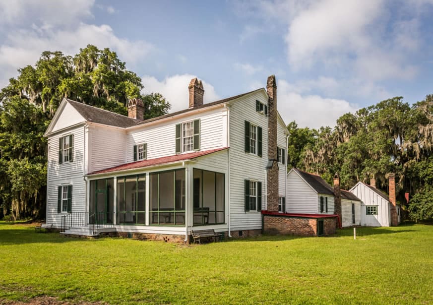 Historic house at Hofwyl-Broadfield Plantation near Brunswick, Georgia
